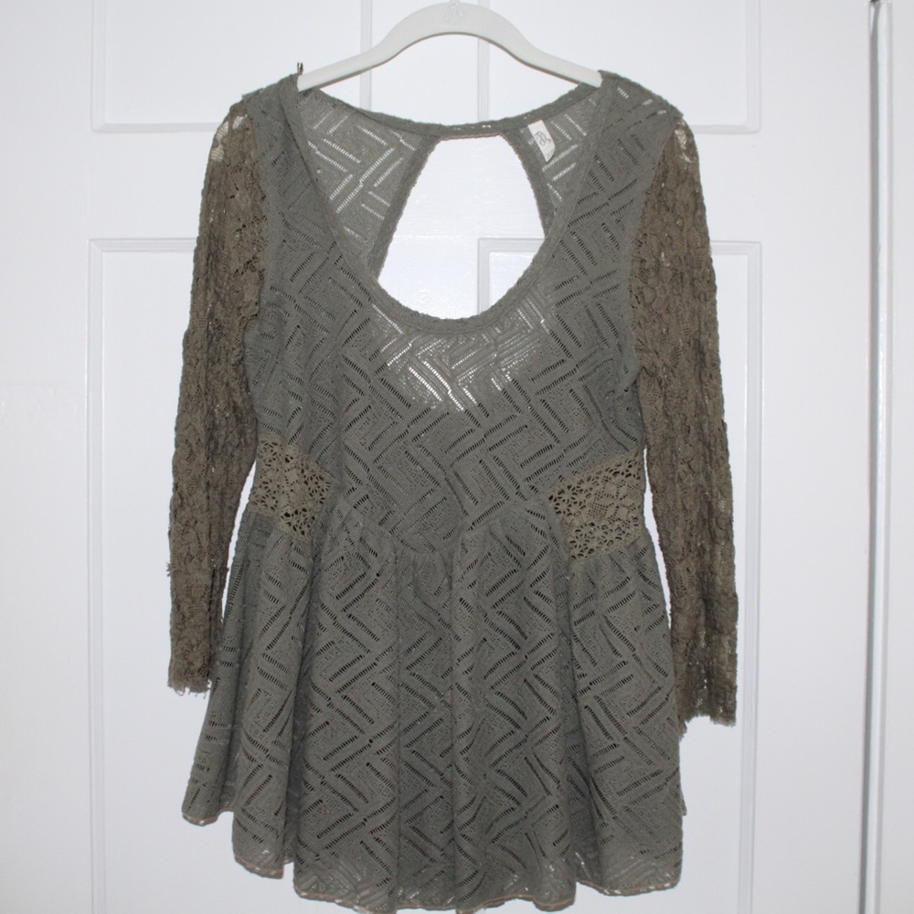 Free People Gracie Lace Tee